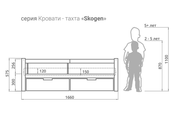 Кровать-тахта в детскую Skogen лавнда в Магадане - изображение 6