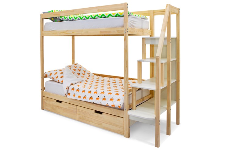Детская двухэтажная кровать Svogen натура в Магадане - изображение 4