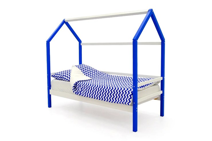 Кровать-домик в детскую Svogen сине-белый в Магадане - изображение 1