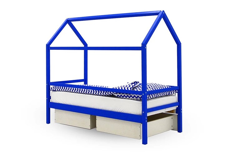 Кровать-домик в детскую Svogen синий в Магадане - изображение 4