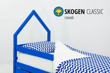 Кровать-домик детская мини Skogen синия в Магадане - предосмотр 3