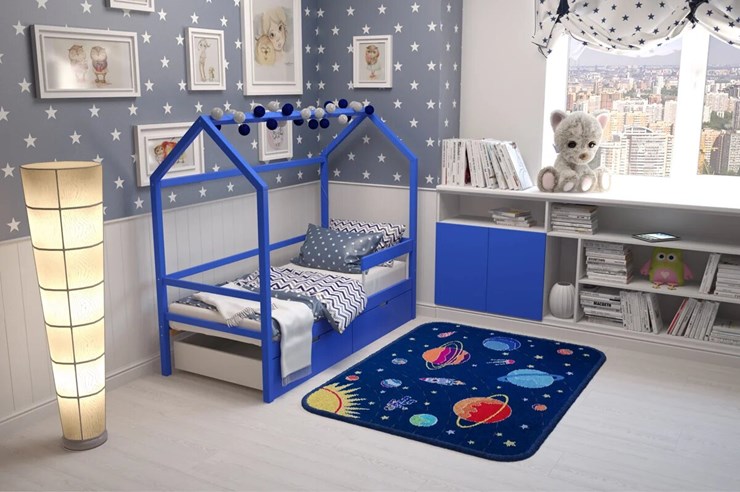 Кровать-домик в детскую Svogen синий в Магадане - изображение 6