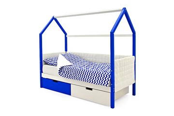 Кровать-домик в детскую «Svogen сине-белый» мягкая в Магадане - предосмотр 3