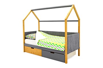Кровать-домик в детскую «Svogen дерево-графит» мягкая в Магадане - предосмотр 2