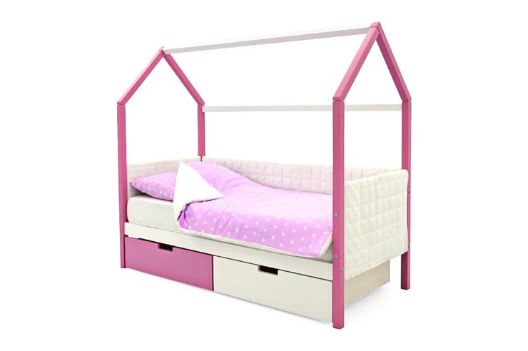 Кровать-домик детская «Svogen лаванда-белый» мягкая в Магадане - изображение 4