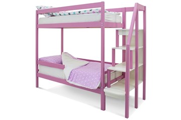 Детская 2-х ярусная кровать Svogen розовый в Магадане - предосмотр 3