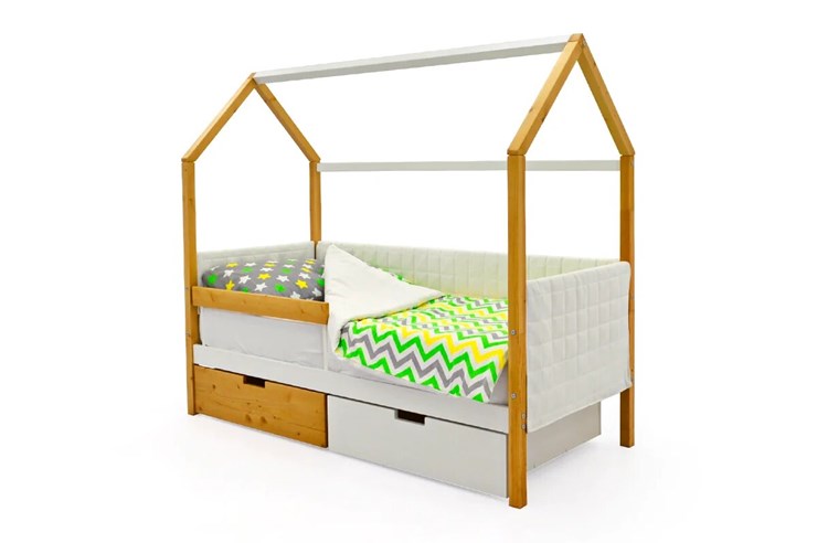 Детская кровать-домик «Svogen белая-дерево» мягкая в Магадане - изображение 3