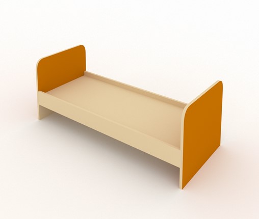 Кроватка К0 ПВХ Беж+Оранжевый в Магадане - изображение