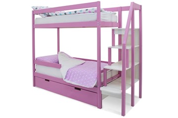 Детская 2-х ярусная кровать Svogen розовый в Магадане - предосмотр