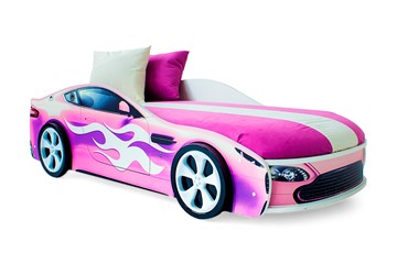 Кровать-машина Бондимобиль розовый в Магадане - предосмотр