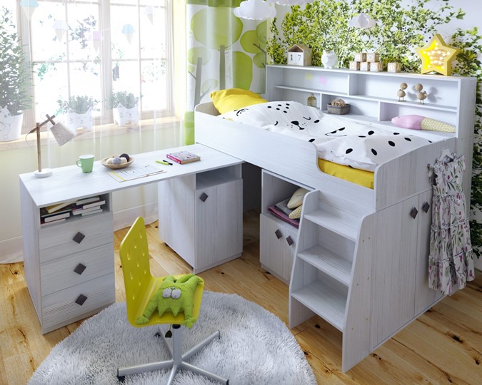 Детская кровать-чердак Малыш-5, цвет Винтерберг в Магадане - изображение 7