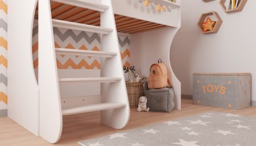 Кровать в детскую POLINI Kids Dream 1700 Белый в Магадане - предосмотр 4