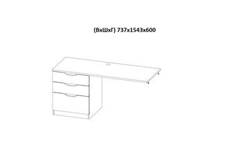 Кровать-чердак с письменным столом и шкафом POLINI Kids Simple Белый / Бетон в Магадане - предосмотр 9
