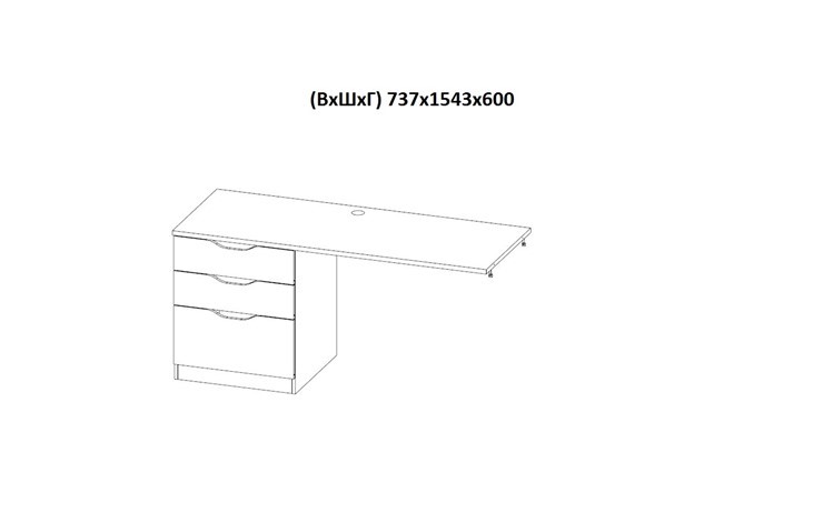 Кровать-чердак с письменным столом и шкафом POLINI Kids Simple Белый / Бетон в Магадане - изображение 9