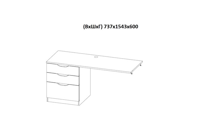 Кровать-чердак с письменным столом и шкафом POLINI Kids Simple Белый в Магадане - изображение 7