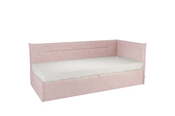 Детская кровать  0.9 Альба (Тахта), нежно-розовый (велюр) в Магадане - предосмотр