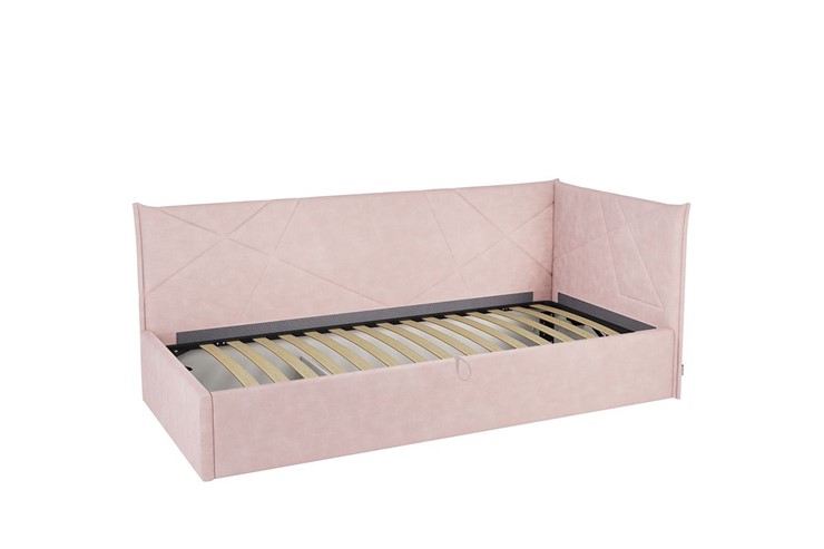 Кроватка 0.9 Бест (Тахта), нежно-розовый (велюр) в Магадане - изображение 1