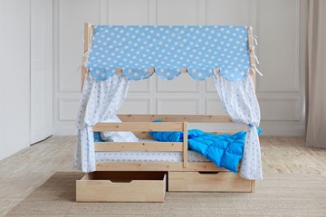 Кровать детская Домик с ящиками, без покраски в Магадане - предосмотр 1