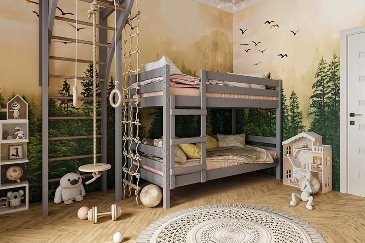 Детская кровать Джуниор двухъярусная (Антрацит) в Магадане - изображение 2