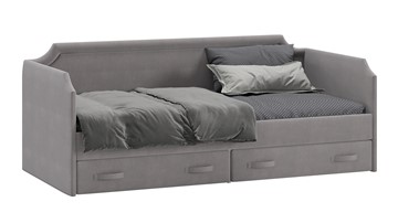 Подростковая кровать Кантри Тип 1, ТД-308.12.02 (Велюр Светло-серый) в Магадане