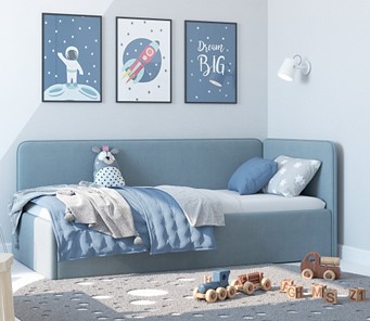 Детская кровать Leonardo голубой 160х70 в Магадане - предосмотр 4