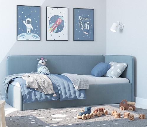 Детская кровать Leonardo голубой 160х70 в Магадане - изображение 4
