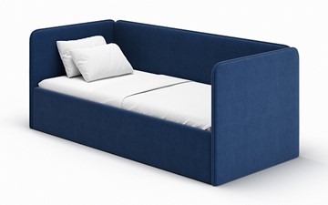 Кровать в детскую Leonardo синий 160х70 с боковиной в Магадане - предосмотр