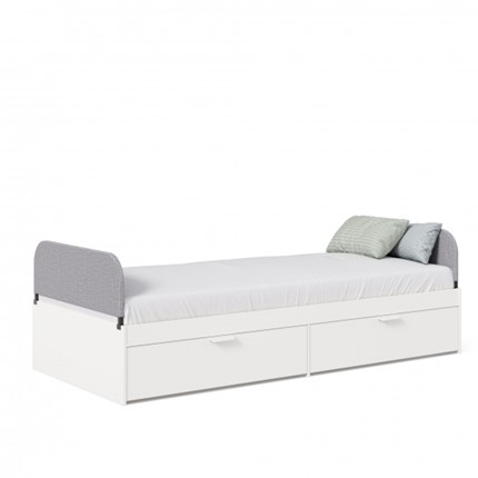 Кровать для ребенка Милтон 900х2000 ЛД 537.010, Белый в Магадане - изображение