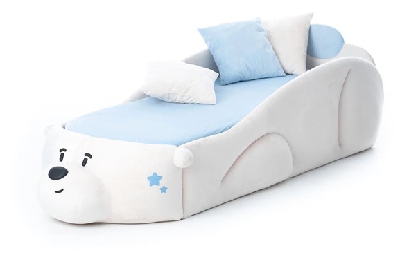 Кровать в детскую Мишка Pasha, белый в Магадане - изображение