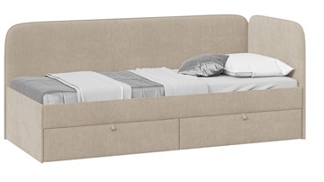 Кровать подростковая Молли тип 1 (80), Микровелюр Scandi Cream 03 в Магадане - предосмотр