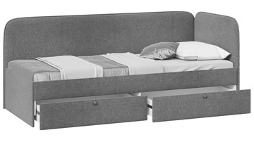 Кровать в детскую Молли тип 1 (90), Микровелюр Scandi Graphite 22 в Магадане - предосмотр 1