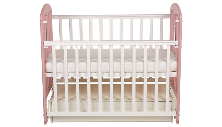 Кровать детская Polini kids Simple 328, белый-розовый в Магадане - изображение 3
