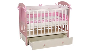 Кровать детская Polini kids Simple 328, белый-розовый в Магадане - предосмотр 5