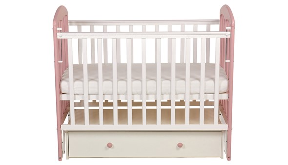 Кровать детская Polini kids Simple 328, белый-розовый в Магадане - изображение