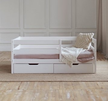 Кровать детская Софа с ящиками, цвет белый в Магадане - изображение