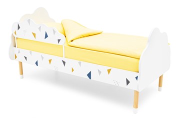 Кровать в детскую Stumpa Облако "Треугольники желтый, синий" в Магадане