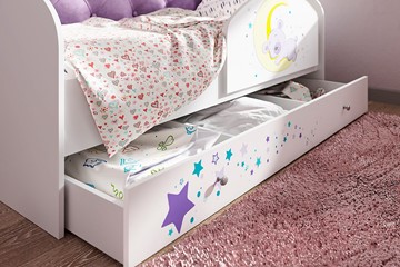 Детская кровать с бортиками Звездочка с бортиком, Фиолетовый в Магадане - предосмотр 1