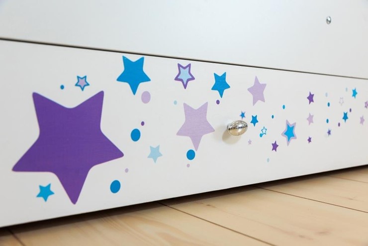 Детская кровать с бортиками Звездочка с бортиком, Фиолетовый в Магадане - изображение 3