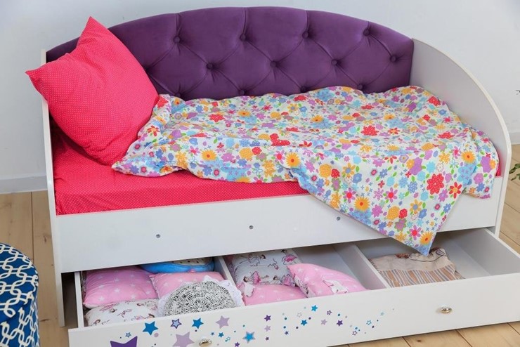Детская кровать с бортиками Звездочка с бортиком, Фиолетовый в Магадане - изображение 6