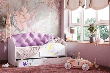 Детская кровать с бортиками Звездочка с бортиком, Фиолетовый в Магадане