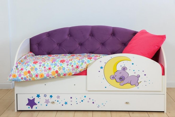 Детская кровать с бортиками Звездочка с бортиком, Фиолетовый в Магадане - изображение 7