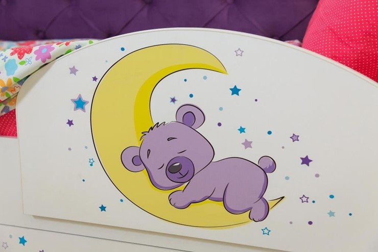 Детская кровать с бортиками Звездочка с бортиком, Фиолетовый в Магадане - изображение 8