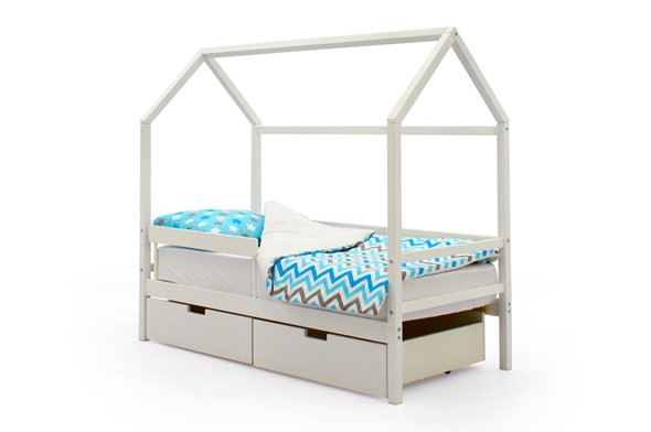 Детская кровать-домик Svogen белый в Магадане - изображение