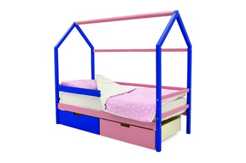 Кровать-домик в детскую Svogen синий-лаванда в Магадане