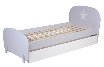 Кровать с ящиком POLINI Kids Mirum 1915 Серый / Белый в Магадане
