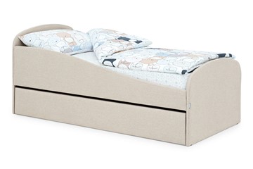 Детская кровать с ящиком Letmo карамель (рогожка) в Магадане - предосмотр
