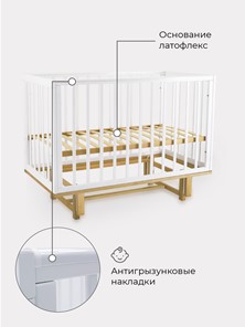 Кроватка в детскую Rant Indy маятник (арт. 766) (Белая) в Магадане - предосмотр 7