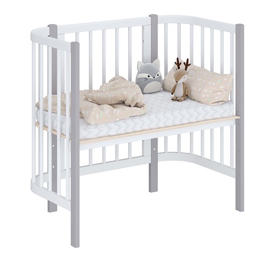 Приставная кровать POLINI Kids Simple 105 Белый / Серый в Магадане - изображение 1