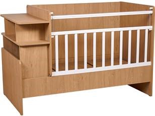 Детская кровать Polini kids Ameli 1150, белый-натуральный, серия Ameli в Магадане - предосмотр