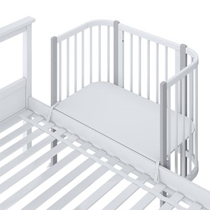 Приставная кровать POLINI Kids Simple 120 Белый / Серый в Магадане - предосмотр 4